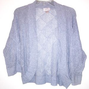 Ann Taylor Loft Grey Open Cardigan Sweater